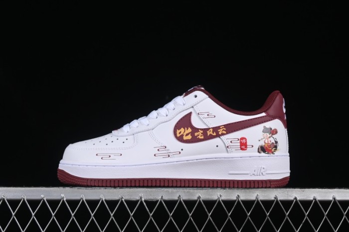 Nike Air Force 1 '07 Low  Nezha  2D Hand-Painted Doodle Casual Sneakers with Full-Length Air Cushion - FV5988-105
