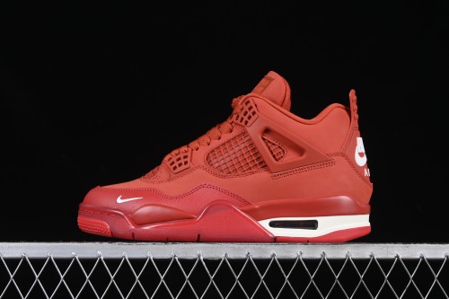 Nike Air Jordan 4 Retro OG  Brick By Brick  High-Top Sneakers with Suede and Leather Upper - HF4340-800