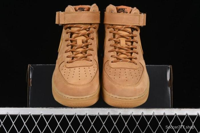 Nike Air Force 1 '07 Mid Suede Casual Sneakers in Wheat - DJ9158-200