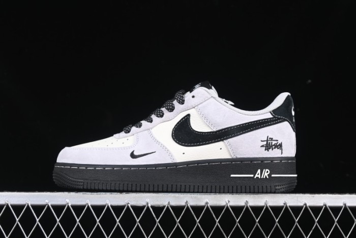 Nike Air Force 1 '07 Low Stussy Collaboration All Black Low-Top Casual Sneakers - XZ6188-195