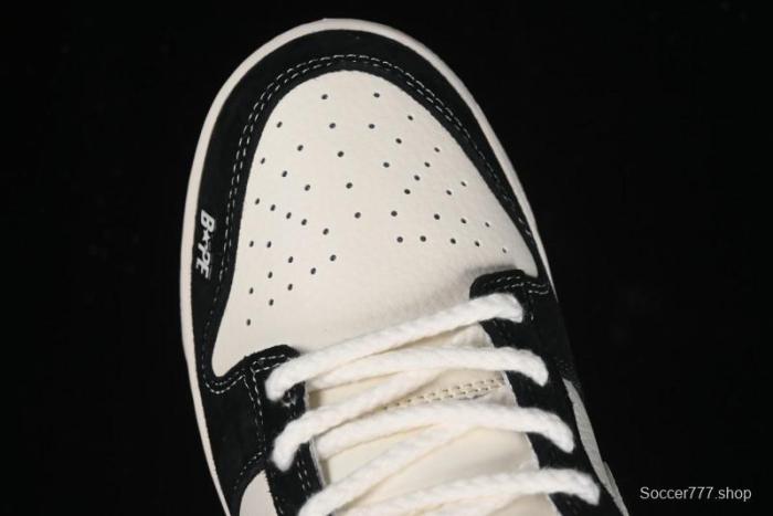 Nike SB Dunk Low Supreme x Bape Collaboration Anniversary Edition Custom Low-Top Casual Sneakers - SJ1089-018