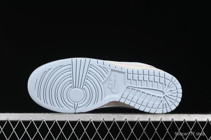 Nike SB Dunk Low Stussy Collaboration - Double Swoosh Ice Blue Anniversary Custom Low-Top Casual Skate Shoes - XX2026-101