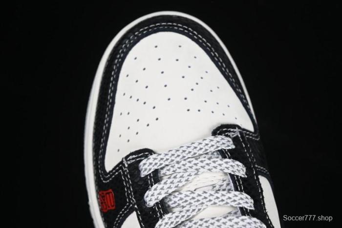 Nike SB Dunk Low UN Collaboration Year of the Snake Limited Edition Dual-Tone Black Snake Anniversary Custom Low-Top Casual Skate Shoes - AG3702-853