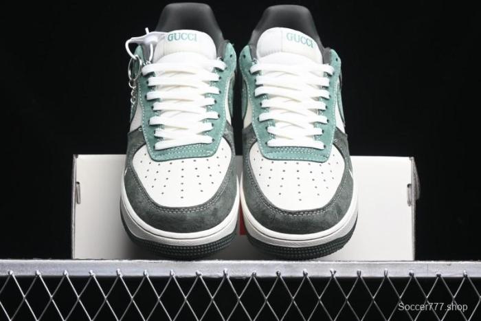 Nike Air Force 1 '07 Low Gucci Collaboration Jade Green Flywire Low-Top Casual Sneakers - KK1988-026