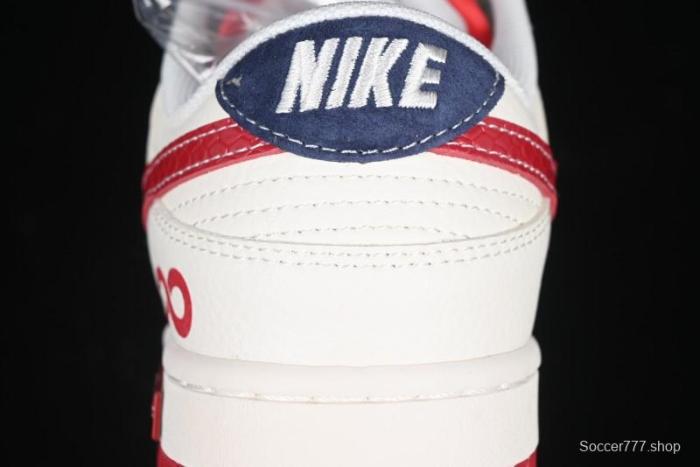 Nike SB Dunk Low Supreme Collaboration Year of the Snake Limited Edition Red Snake Print Anniversary Custom Low-Top Casual Sneakers - XS1086-015