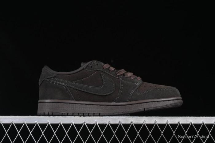 Nike Travis Scott x Air Jordan 1 Low OG AJ1 Reverse Swoosh Sneakers - DM7866-202