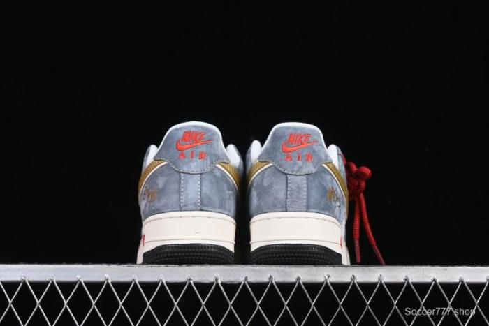 Nike Air Force 1 '07 Low Year of the Snake Limited Edition Golden Snake Scale Low-Top Casual Sneakers - XZ2025-688