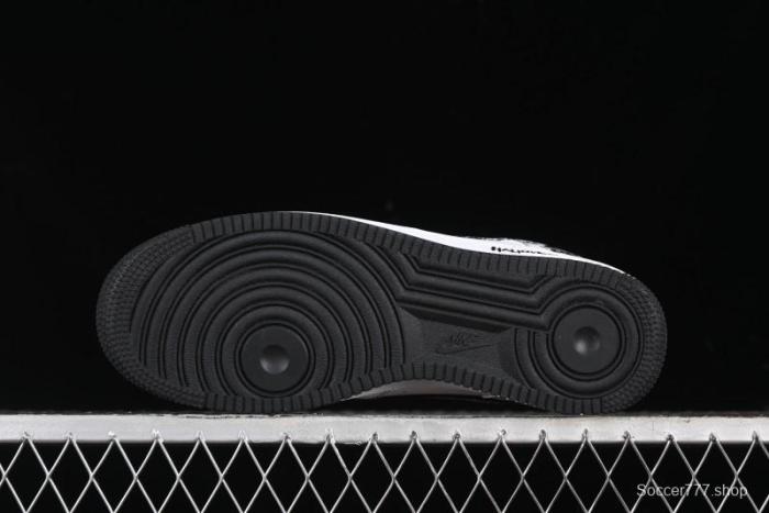 Nike Air Force 1 '07 Low Casual Sneakers with Black and White Hand-Drawn Anime Design - CT2585-100