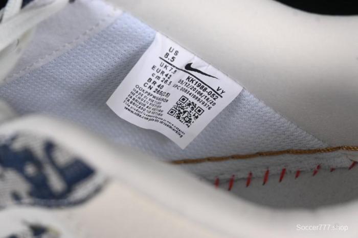 Nike Air Force 1 '07 Low Dior Collaboration Grey Knit Casual Sneakers - KK1988-052