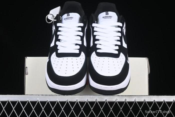 Nike Air Force 1 '07 Low Burberry Collaboration Black White Cow Print Casual Sneakers - DF0188-029