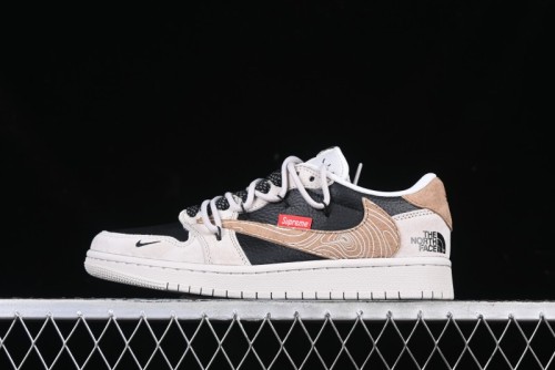 Nike Travis Scott x Fragment Design x Air Jordan 1 Low OG SP AJ1 Collaboration Sneakers - XS3186-200