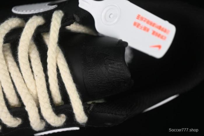 Nike Air Force 1 '07 Low Casual Sneakers in Black & White with Hemp Rope Detailing - ZH0316-073