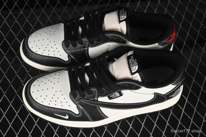 Nike Air Jordan 1 Low AJ1 The North Face Collaboration High-End Custom Retro Basketball Shoes - XZ5749-007