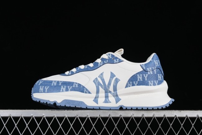 New York Yankees MLB Chunky Runner Denim Monogram Lightweight Casual Sneakers - 3ARNCRD4N50BLS