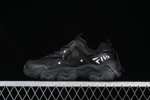 Fila Fusion Retro Mars Running Shoes with Lace-Up Design and Cushioned Sole - F12W422103FBK