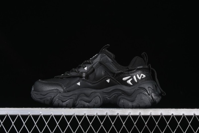 Fila Fusion Retro Mars Running Shoes with Lace-Up Design and Cushioned Sole - F12W422103FBK