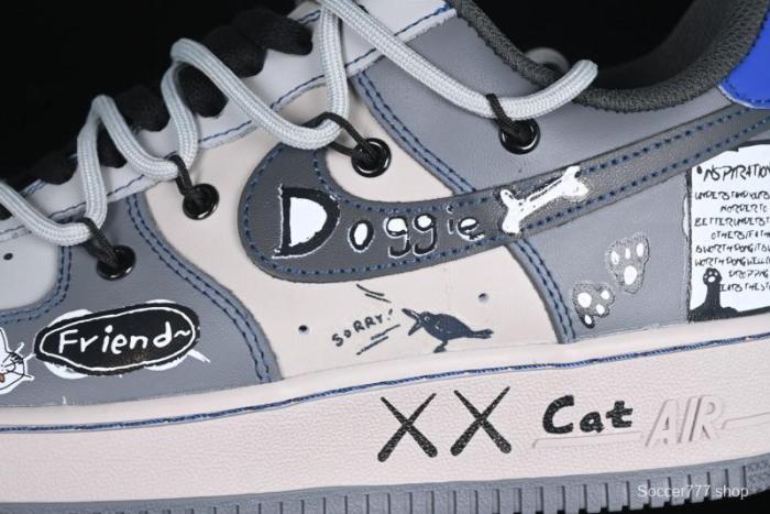 Nike Air Force 1 '07 Low British Blue Cat Casual Lace-Up Sneakers - KS6896-333