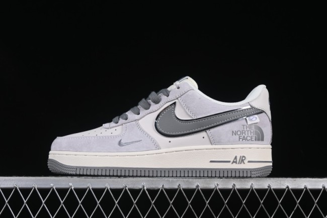Nike Air Force 1 '07 Low The North Face Collaboration Grey Pigskin Grey Sole Low-Top Casual Sneakers - XZ6188-915