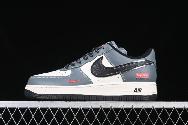 Nike Air Force 1 '07 Low Supreme Collaboration Sneakers in Blue Grey - XZ6188-385