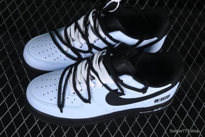 Custom  I Love U  Black & White Sneakers - Sleek Barcode Design