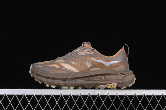 HOKA ONE ONE Satisfy Running Mafate Trail Low-Cut Cushioned Outdoor Hiking Shoes - 1157050 RBBR