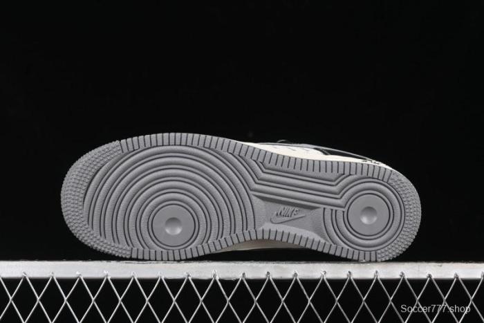 Nike Air Force 1 '07 Low Stussy Collaboration - Black Grey Casual Sneakers - XZ3328-566