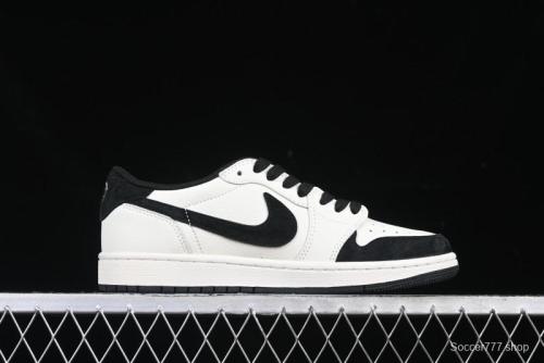 Nike Travis Scott x Fragment Design x Air Jordan 1 Low OG SP AJ1 Off-White Collaboration Casual Sneakers - DM7866-065