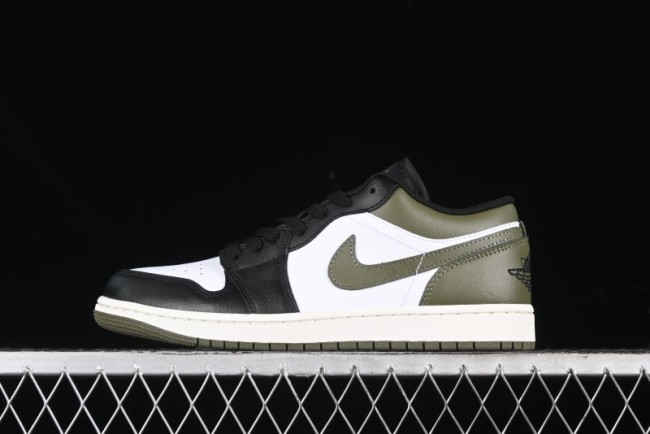 Nike Air Jordan 1 Low  Medium Olive  Casual Sneakers - 553558-092