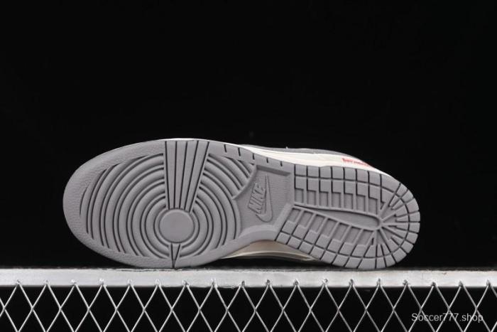 Nike SB Dunk Low Supreme Collaboration - Beige Canvas Swoosh Anniversary High-End Custom Low-Top Casual Sneakers - XX2025-108