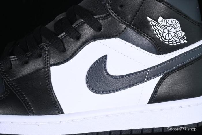 Nike Air Jordan 1 Mid AJ1 Basketball Shoes in Black White Gray - DQ8426-010
