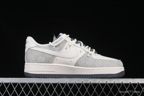 Nike Air Force 1 '07 Low Gucci Collaboration Smoke Gray Drawstring Casual Sneakers - SJ1198-105