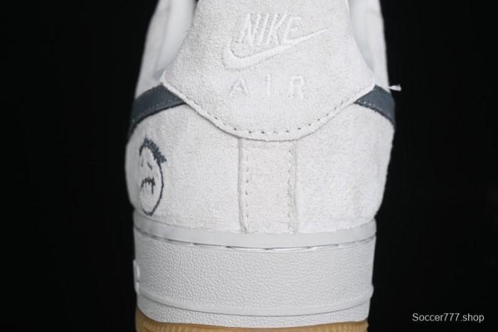 Nike Air Force 1 '07 Low Ghostface Collaboration - Light Grey Pigskin Low-Top Casual Sneakers - DF0188-022