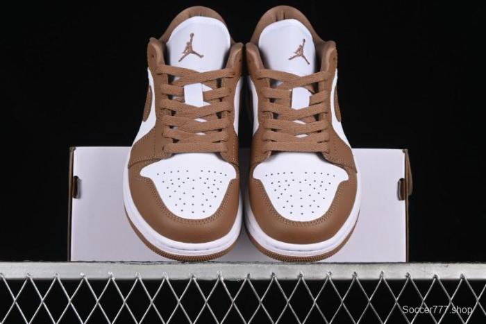 Nike Air Jordan 1 Low AJ1 White Tan Low Top Casual Sneakers - DC0774-202