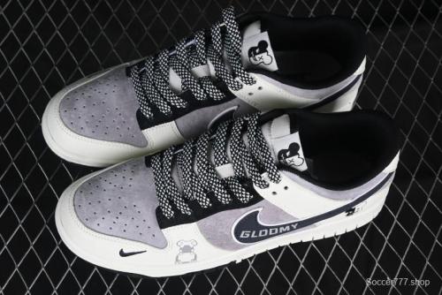 Nike SB Dunk Low Violent Bear Collaboration Two-Tone Swoosh Anniversary High-End Custom Low-Top Casual Skate Shoes - DJ2024-111