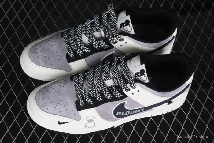 Nike SB Dunk Low Violent Bear Collaboration Two-Tone Swoosh Anniversary High-End Custom Low-Top Casual Skate Shoes - DJ2024-111