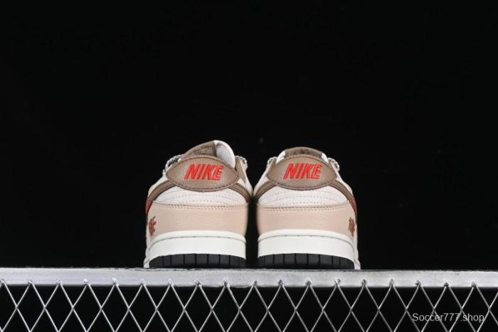 Nike SB Dunk Low Anniversary Edition Dark Swoosh Brown White Custom Low-Top Casual Skate Shoes - DJ2024-071