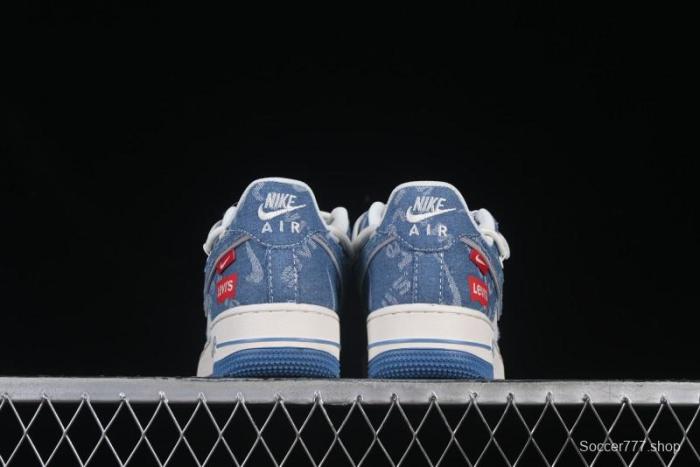 Nike Air Force 1 '07 Low Levi's Denim Patchwork Lace-Up Casual Sneakers - SJ1198-001