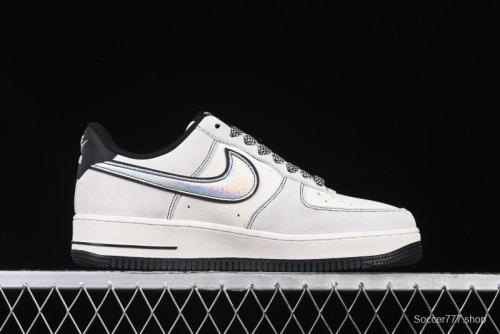 Nike Air Force 1'07 Low The North Face Collaboration - Grey Black Reflective Swoosh Casual Sneakers - DM6688-007