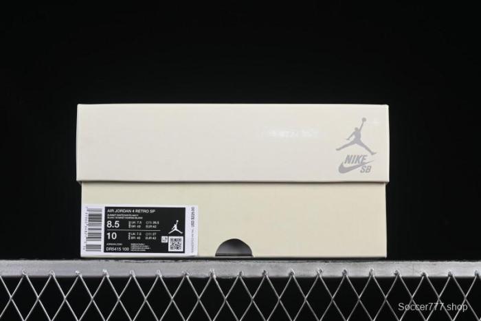 Nike SB x Air Jordan 4 Retro  Navy  White Blue Basketball Shoes - DR5415-100