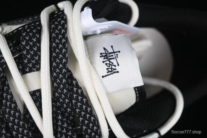 Nike Air Force 1 '07 Low Stussy Collaboration Black White Lace-Up Low-Top Casual Sneakers - SJ1198-108