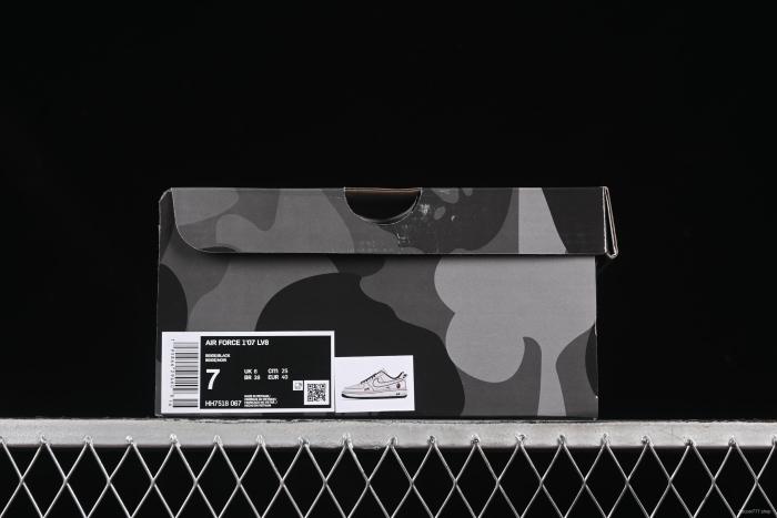 Nike Air Force 1 '07 Low Bape Collaboration Black Line Starry Sky Casual Sneakers - HH7518-067