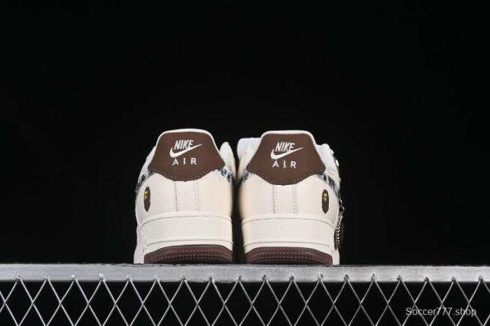 Nike Air Force 1 '07 Low Bape Camouflage Swoosh Beige Casual Sneakers - DF0188-030