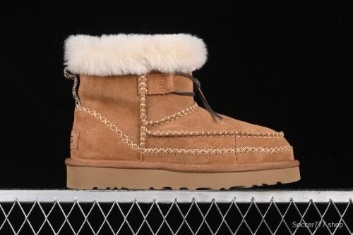 UGG Classic Mini Alpine Genuine Leather Warm and Versatile Snow Boots - 1158251