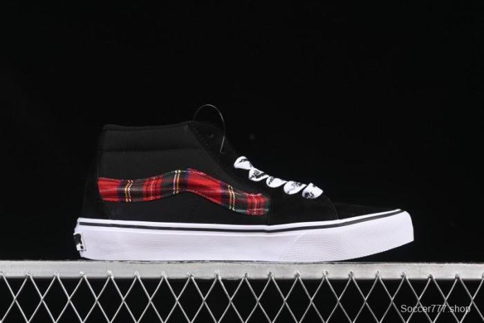 Vans Sk8-Mid Anaheim Collection Scottish Plaid Casual Low-Top Canvas Shoes - VN0A4UWIVNE