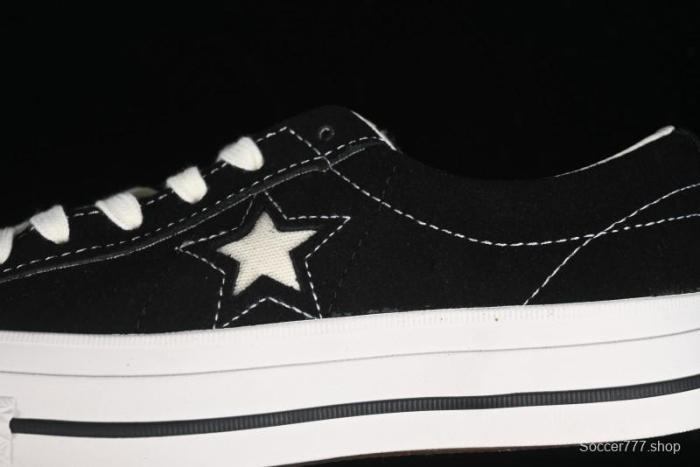 Converse One Star J Vtg Suede Low-Top Casual Sneakers in Retro Black and White - M.C3