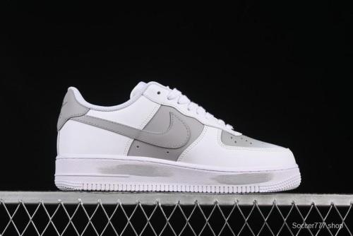 Nike Air Force 1 '07 Low Custom Official Hot Style 2D Theme White Gray Spray Paint Casual Sneakers - CW2288-111