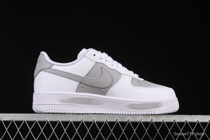 Nike Air Force 1 '07 Low Custom Official Hot Style 2D Theme White Gray Spray Paint Casual Sneakers - CW2288-111