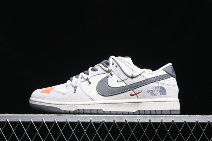 Nike SB Dunk Low The North Face Supreme Collaboration Strap Patch Grey Hook Low-Top Casual Skate Shoes - YX5066-253