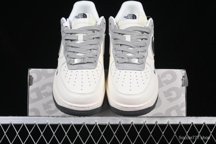 Nike Air Force 1 '07 Low The North Face Collaboration Beige Grey Check Grey Outsole Casual Sneakers - XZ6188-191