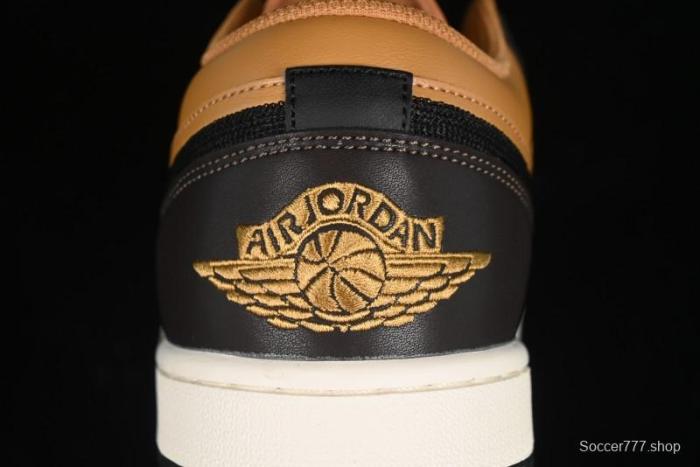 Nike Air Jordan 1 Low Flax/Baroque Brown Casual Basketball Shoes - HQ3603-201